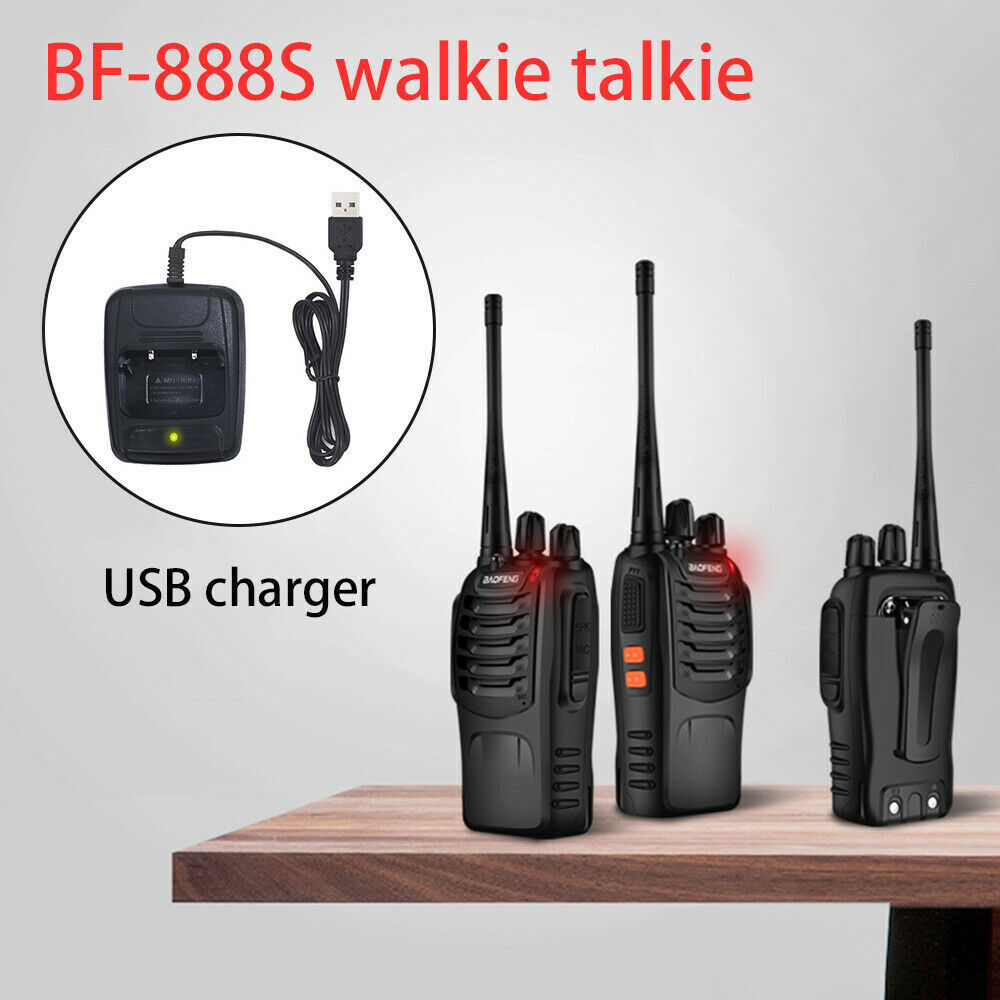 2PCS Radios Walkie Talkie BF-888S UHF 400-470MHz 5W 16CH Portable Two-Way Radio