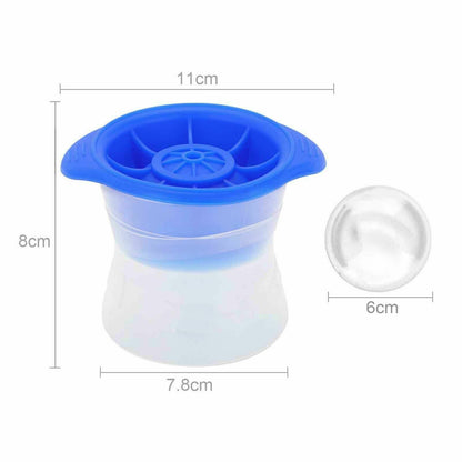 2pcs Silicone Ice Ball Mold Sphere Cube Maker Mould Jelly Whiskey Cocktail