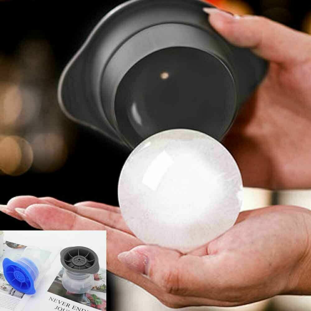 2pcs Silicone Ice Ball Mold Sphere Cube Maker Mould Jelly Whiskey Cocktail