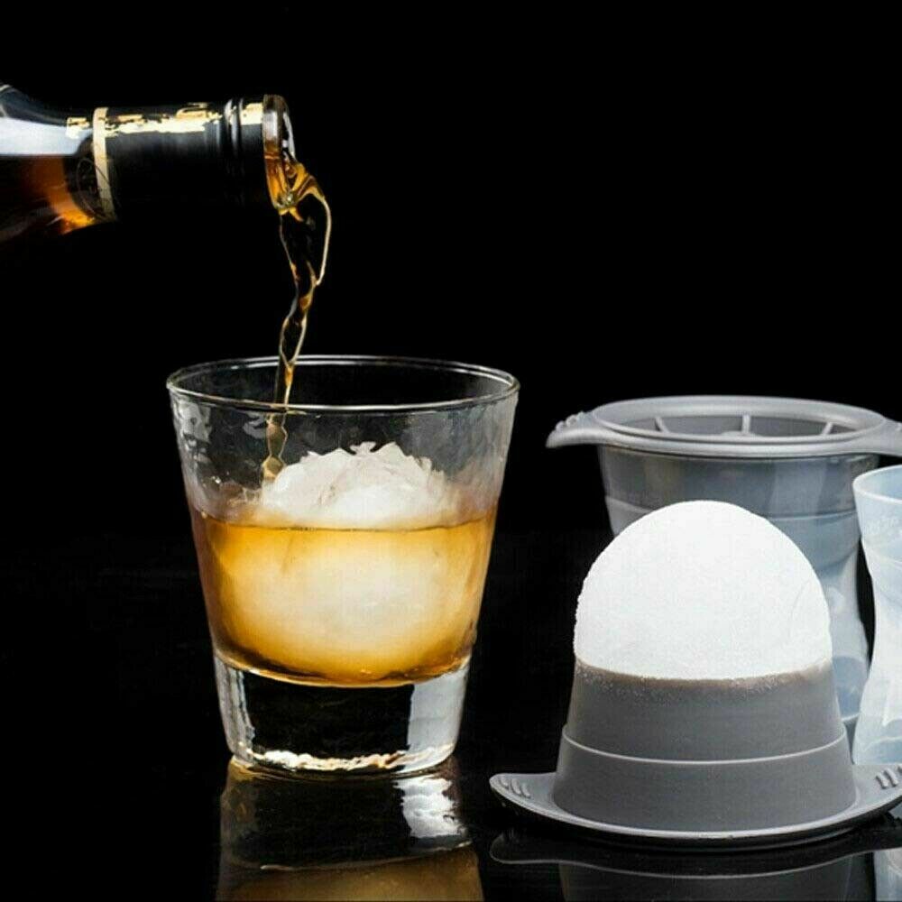 2pcs Silicone Ice Ball Mold Sphere Cube Maker Mould Jelly Whiskey Cocktail