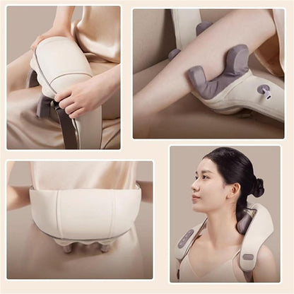 5D Massagers for Neck and Shoulder with Heat Goletsure Pain Relief Deep Kneading Brown