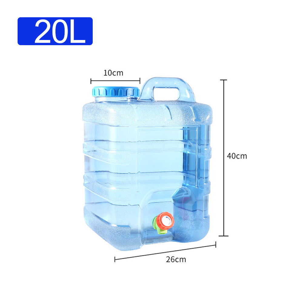 Portable Water Bucket 20L Camping Water Container Outlet Tap Barrel Outdoor