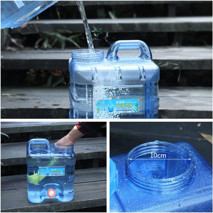 Portable Water Bucket 20L Camping Water Container Outlet Tap Barrel Outdoor