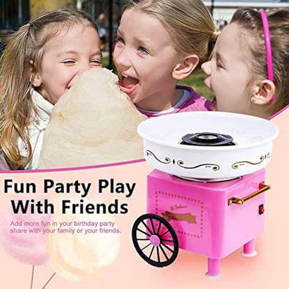 Electric Fairy Cotton Candy Maker Pink Floss Home Machine Sugar for Kids Party