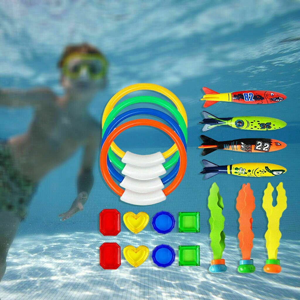 Kids Pool Diving Toys Set Underwater Games Fun Swimming Training Summer Toys