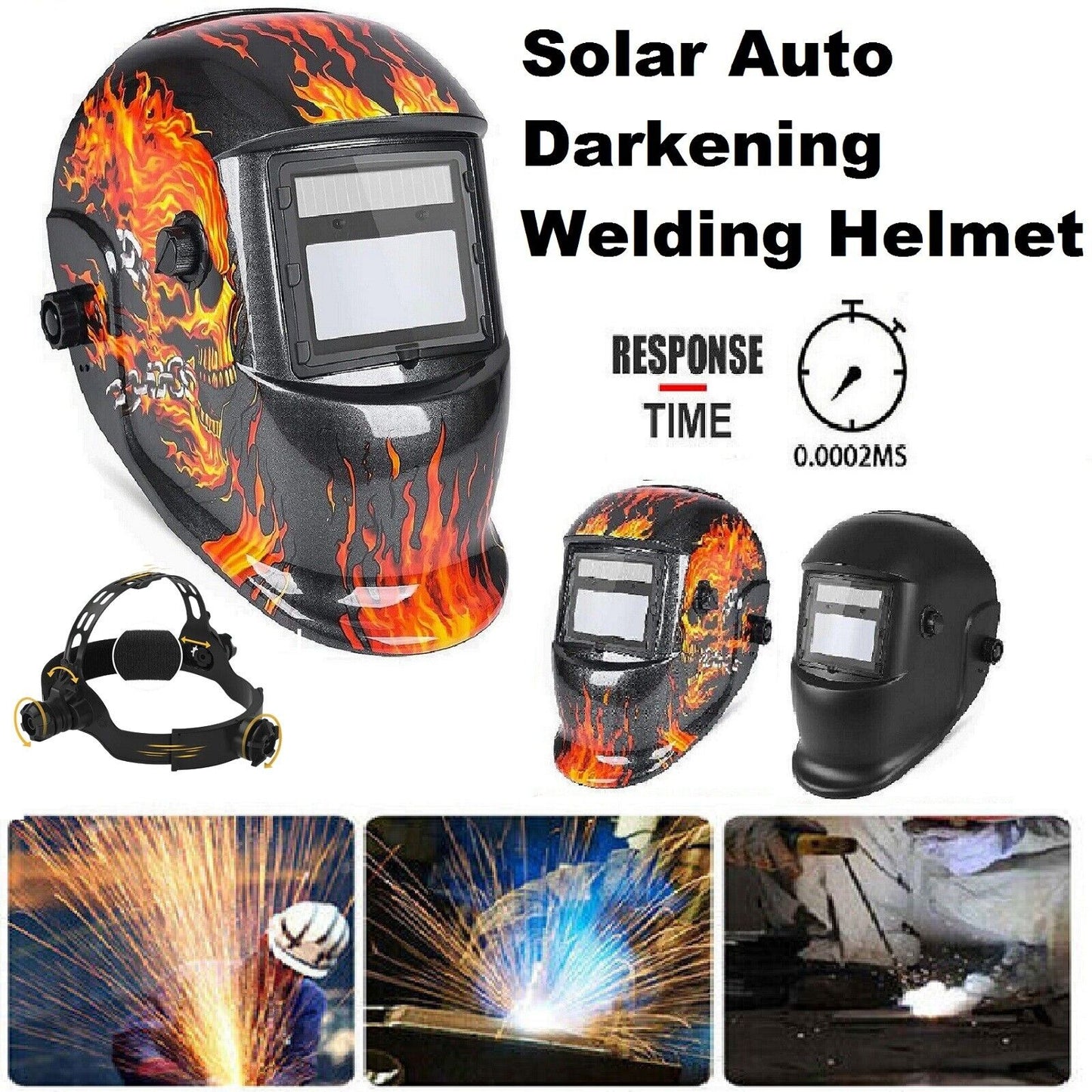 Lame skull Solar Welding Helmet Auto Darkening Welder Soldering Lens ARC TIG MIG MAG Mask