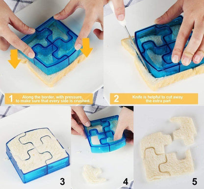 16 PCS Sandwich Cutter Kids DIY Toast Mold Bread Food Moulds Xmas Gift