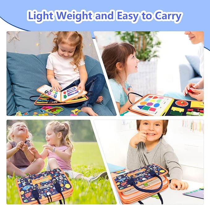 Colorful Toddler Busy Board Intelligence Learning Toys Sensory Montessori Board Kids Toy