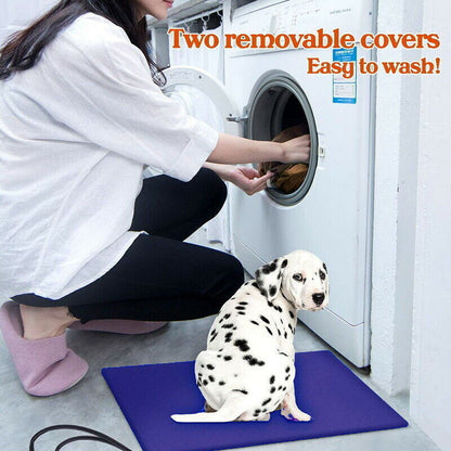 Electric Pet Heat Pad: Waterproof Heating Mat for Cat Dog Bed | Chew Resistant M