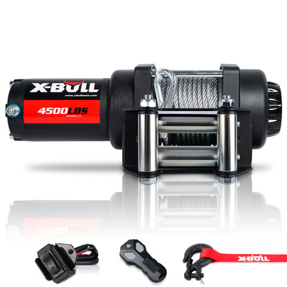 X-BULL Electric Winch 12V 4500LBS Steel Cable Wireless remote ATV UTV Boat Trailer