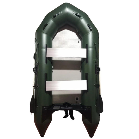 3M ( Green ) Inflatable Boat Dinghy Tender Pontoon Rescue & Dive Boat Fishing Boat With Hard Air-Deck Floor