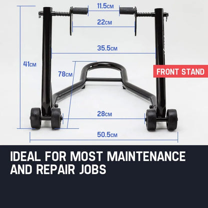 T-REX Motorcycle Stands Front & Rear Heavy-Duty Motorbike Lift Paddock Steel