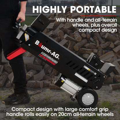 Baumr-AG 10 Tonne Electric Hydraulic Wood Log Splitter - HPS3800E