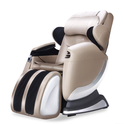 FORTIA Zero Gravity Recline Full-Body Massage Chair, with Back and Foot Rollers, Squeezing Air Pressure for Arms, Legs, plus Heat and Vibration functions, Cream