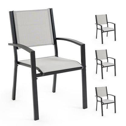 Fortia 4pc Outdoor Dining Chair Set, Furniture for Outside