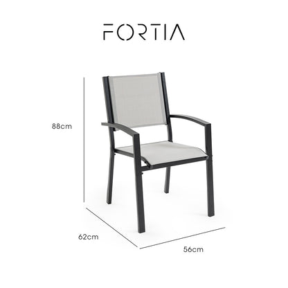 Fortia 4pc Outdoor Dining Chair Set, Furniture for Outside