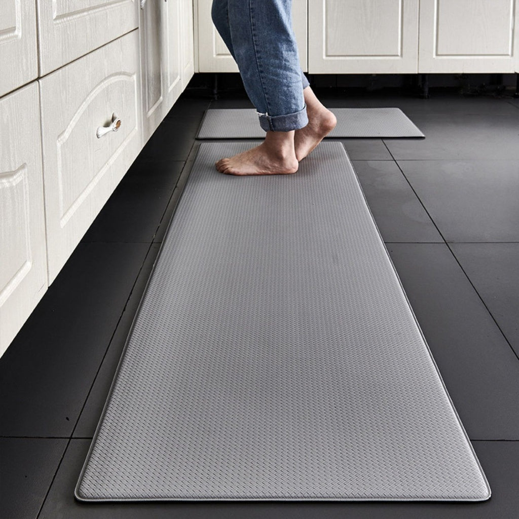 GOMINIMO PVC Kitchen Mat 2pcs Set Grey