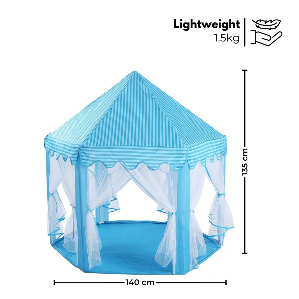 GOMINIMO Kids Hexagonal Tent with LED Lights (Blue)