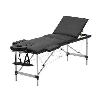 ONIREST 3 Fold Adjustable Portable Massage Bed (Black)OR-MTP-100-NS