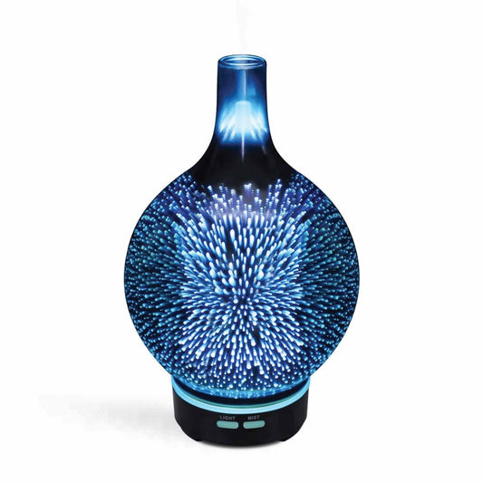 Essential Oil Aroma Diffuser - Mirror 3D Fireworks Aromatherpay Mist Humidifier