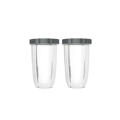 For Nutribullet 2 Tall Cups + 2 Stay Fresh Lid For All Nutri 600 and 900 Models