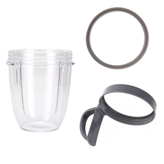 For Nutribullet Short Cup + Handheld Lip Ring + Grey Seal All 900 and 600 Models