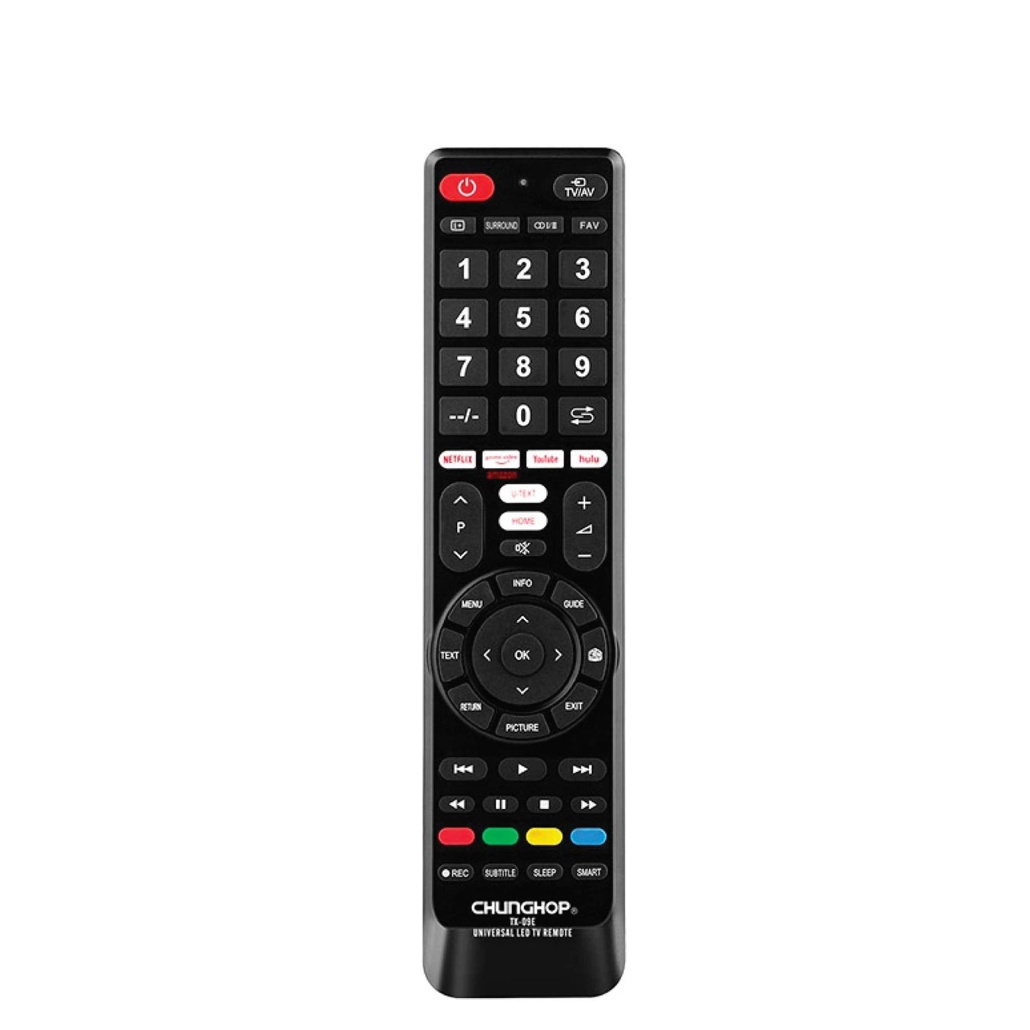 Universal TV Remote Chunghop TX-09E -3D For Smart TVs HDTV LED LCD