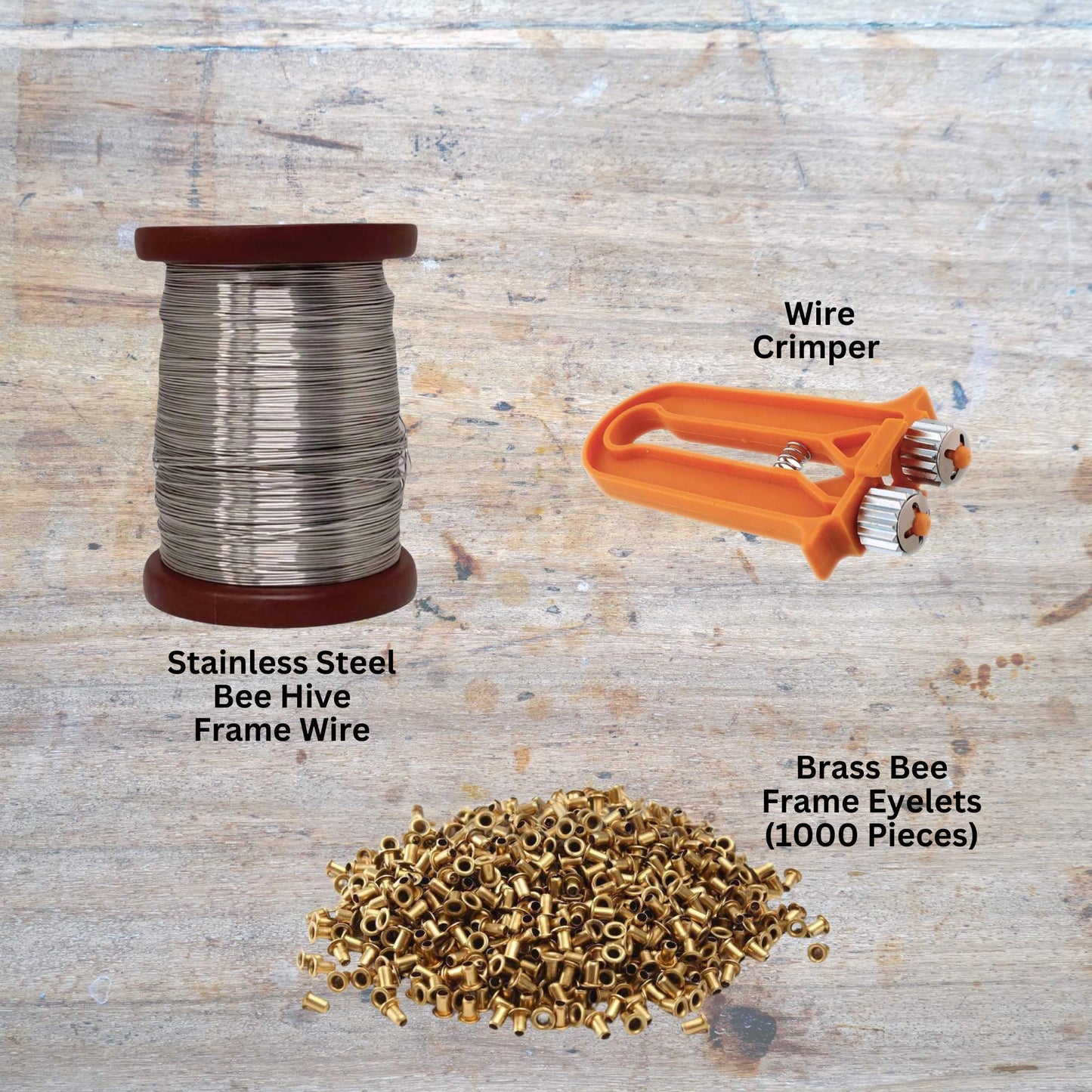 Beekeeping Kit - Wiring Board + 500g Wire + Crimper + 1000 Bee Frame Eyelets