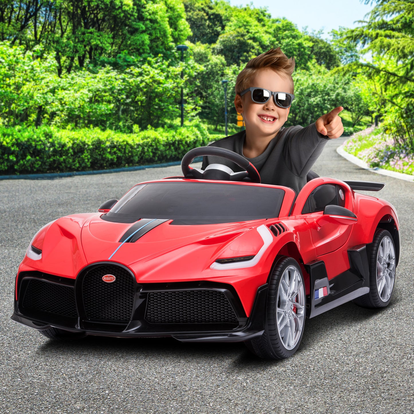 Kahuna Licensed Bugatti Divo Kids Electric Ride On Car - Red