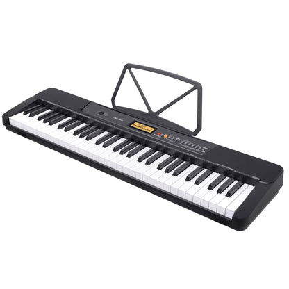 Karrera 61-Key Electronic Keyboard with LCD and Touch Response in Black CHJ-291