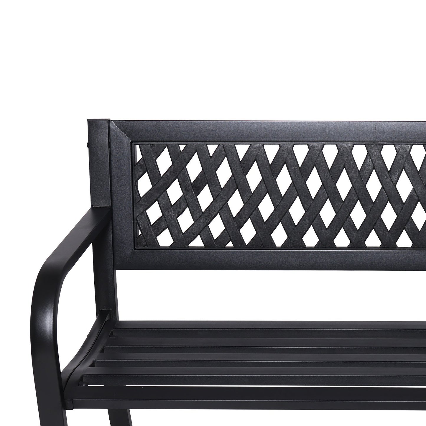 Wallaroo Steel Outdoor Garden Bench - Lattice