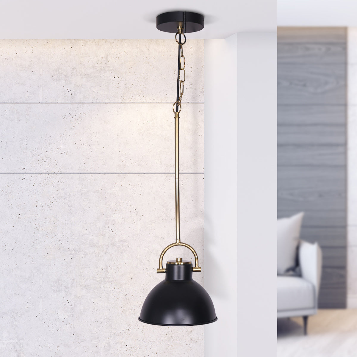 Sarantino Black and Gold Pendant Light