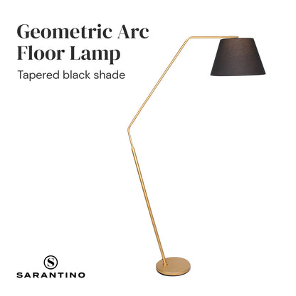 Sarantino Arc Floor Lamp with Empire Shade