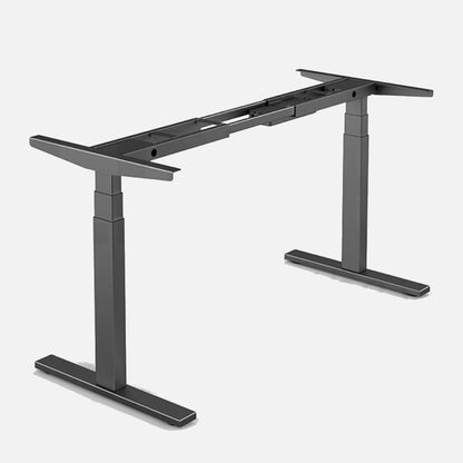 160cm Standing Desk Height Adjustable Sit Stand Motorised Grey Dual Motors Frame Maple Top