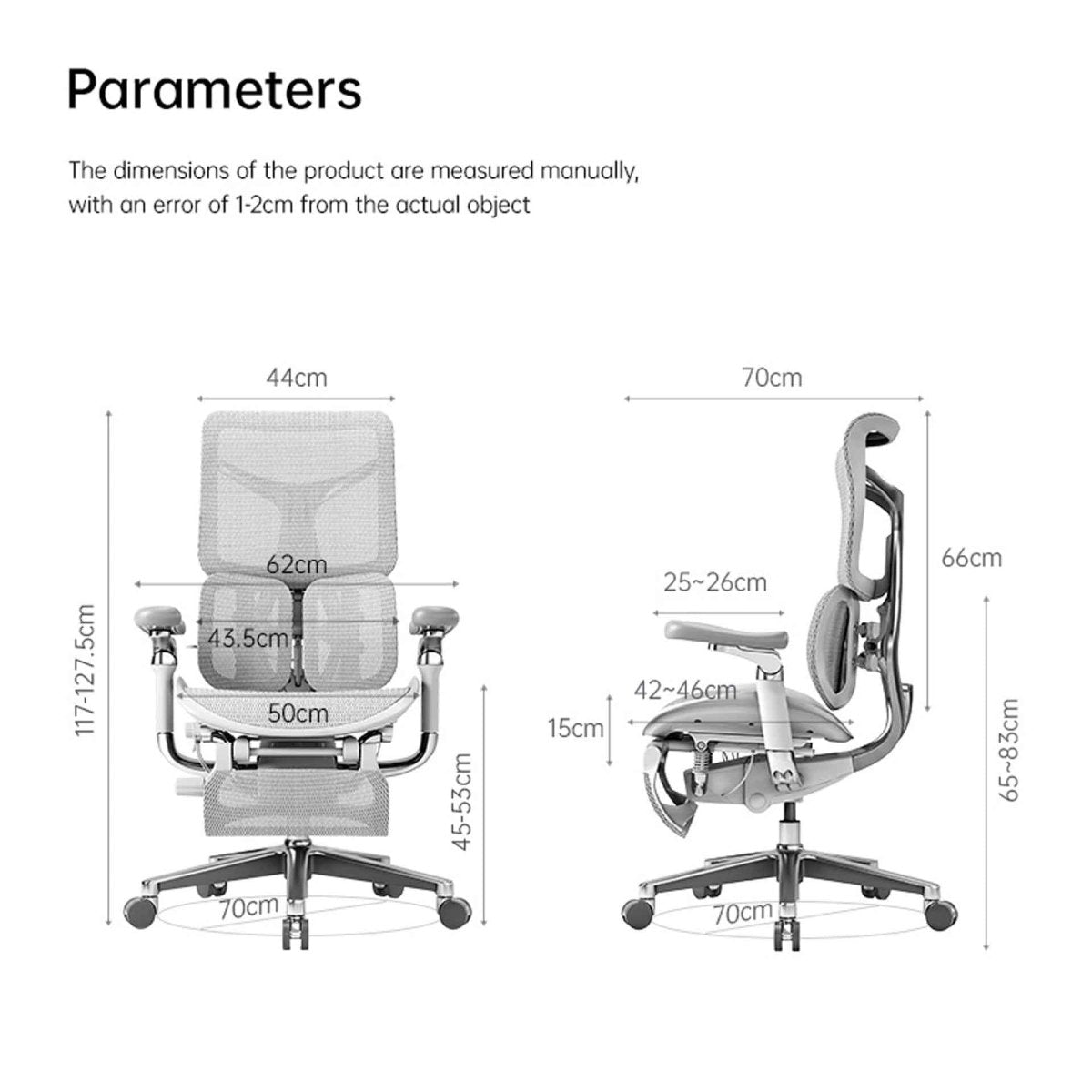 SIHOO Doro S300 Executive Ergonomic Office Chair with Footrest Grey