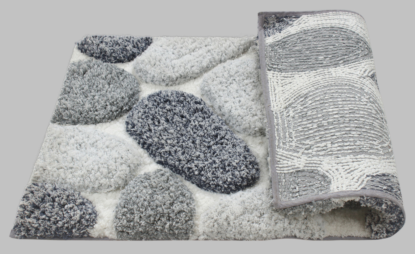 Pebble 3D Design Tufted Soft Pile Bathmat - 50x80