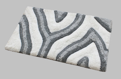 Swirl 3D Design Tufted Soft Pile Bathmat - 50x80