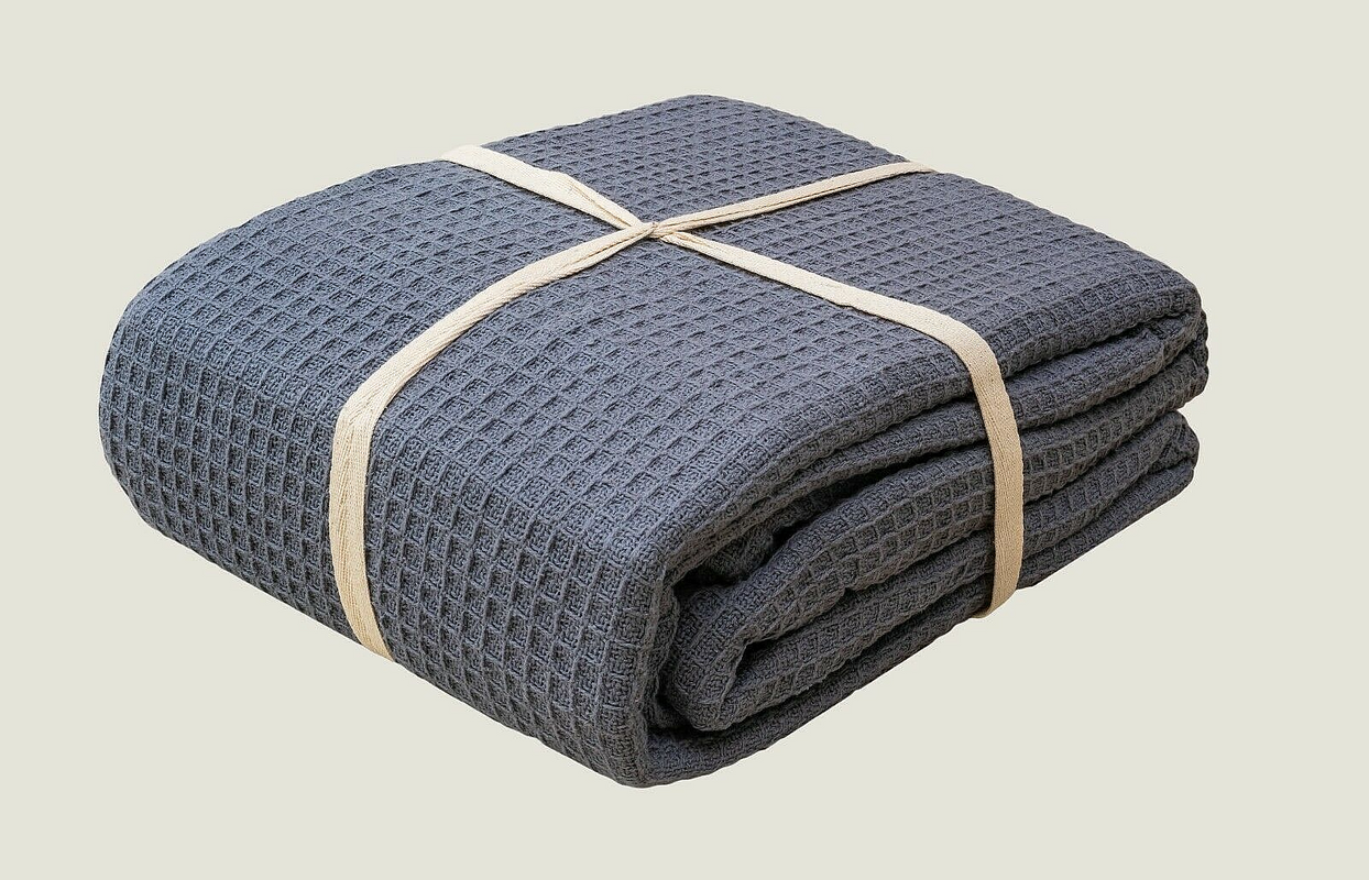 Cotton Woven Waffle Blanket 228 x 228 cm