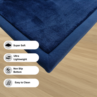 Soft Touch Ultra Plush Memory Foam Tatami Midnight Blue Mat - 200 X 300 CM