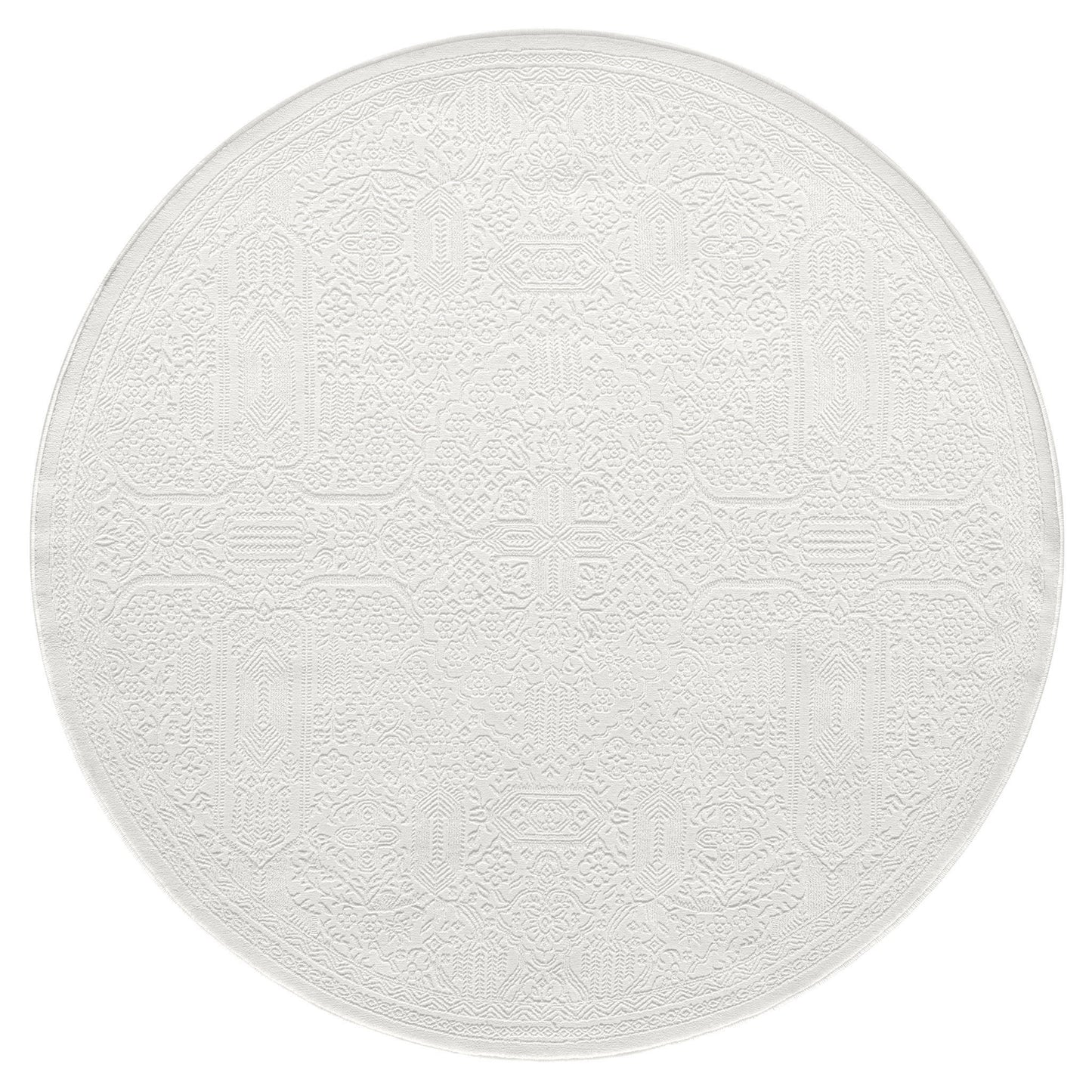 Grande Jacquard Rug - Ivory - 160x160