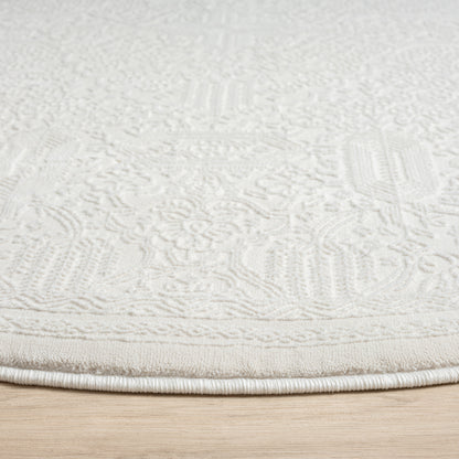 Grande Jacquard Rug - Ivory - 160x160