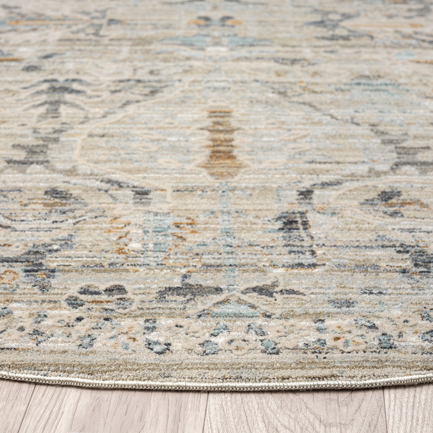 Aubre Contemporary Area Rug - Taupe - 190x190