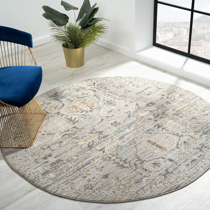 Aubre Contemporary Area Rug - Taupe - 240x240