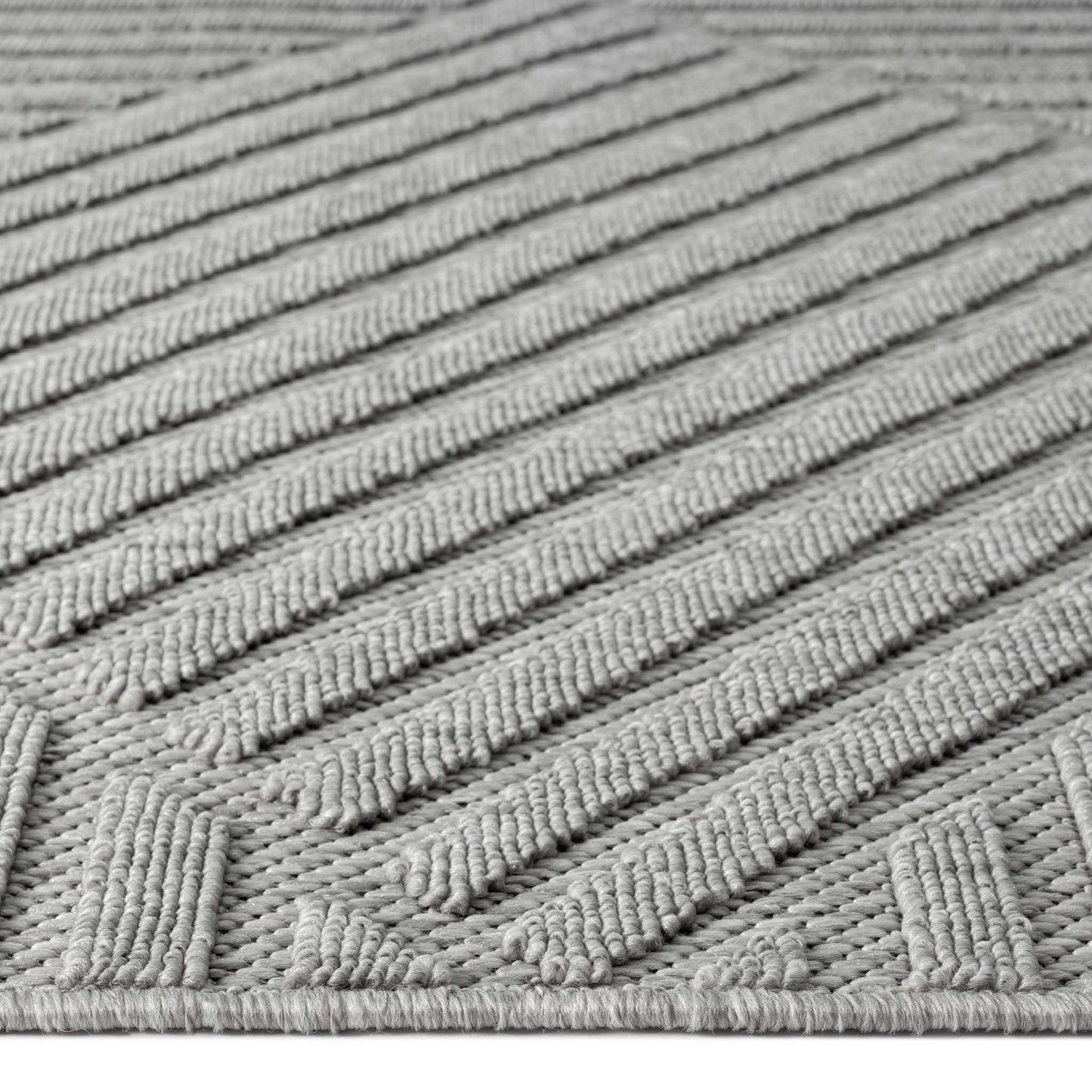 Alpha Outdoor Rug - Light Grey - 80x300