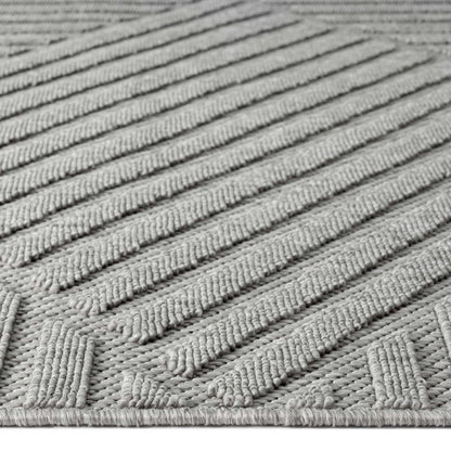 Alpha Outdoor Rug - Light Grey - 80x300