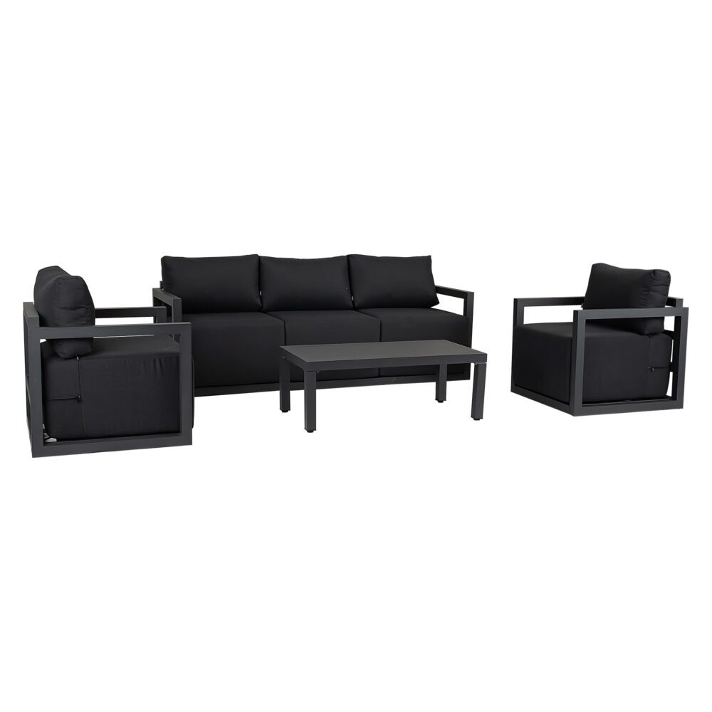 Alfresco 5-Seater Deep-Seated Patio Set – Charcoal Grey