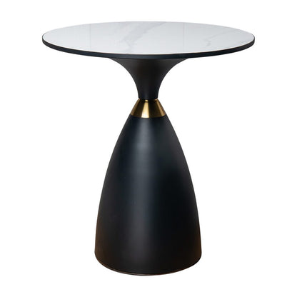 Midnight Elegance Drum Side Table