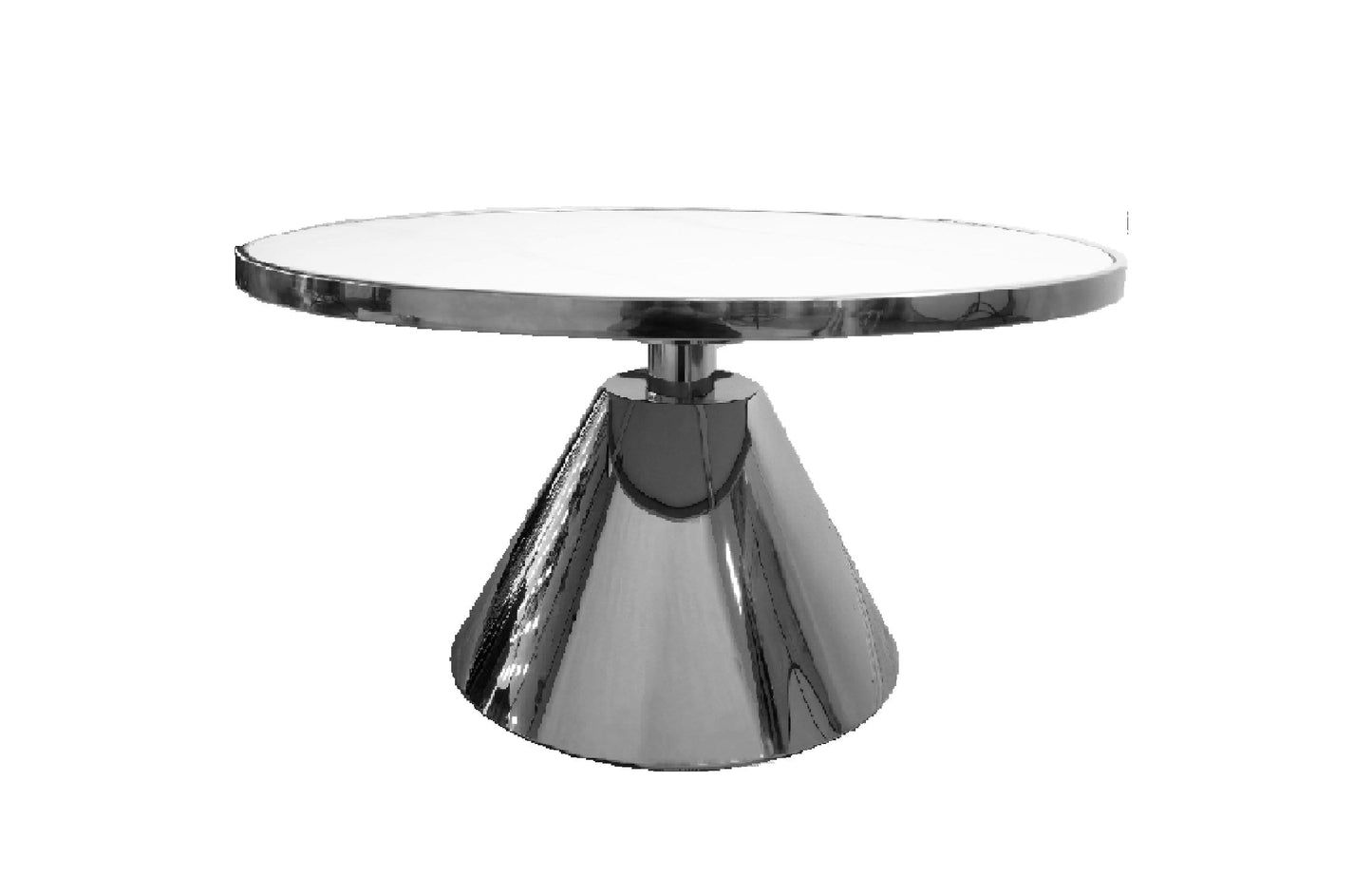 Glam Black 90cm Coffee Table - White Marble