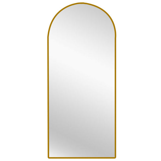 Metal Arch Mirror 80cm x 170cm - Gold