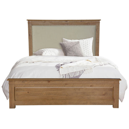 Jade 4pc King Bed Bedside Tallboy Bedroom Suite Furniture Package - Natural